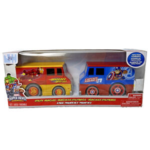Marvel Super Hero Adventures CAPTAIN AMERICA & IRON MAN Utility Vehicles New NIB